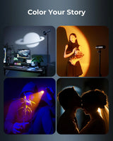 RGB LED Photography Flashlight, 4 Color Portable Fill Light for Photography, Video and Content Creation