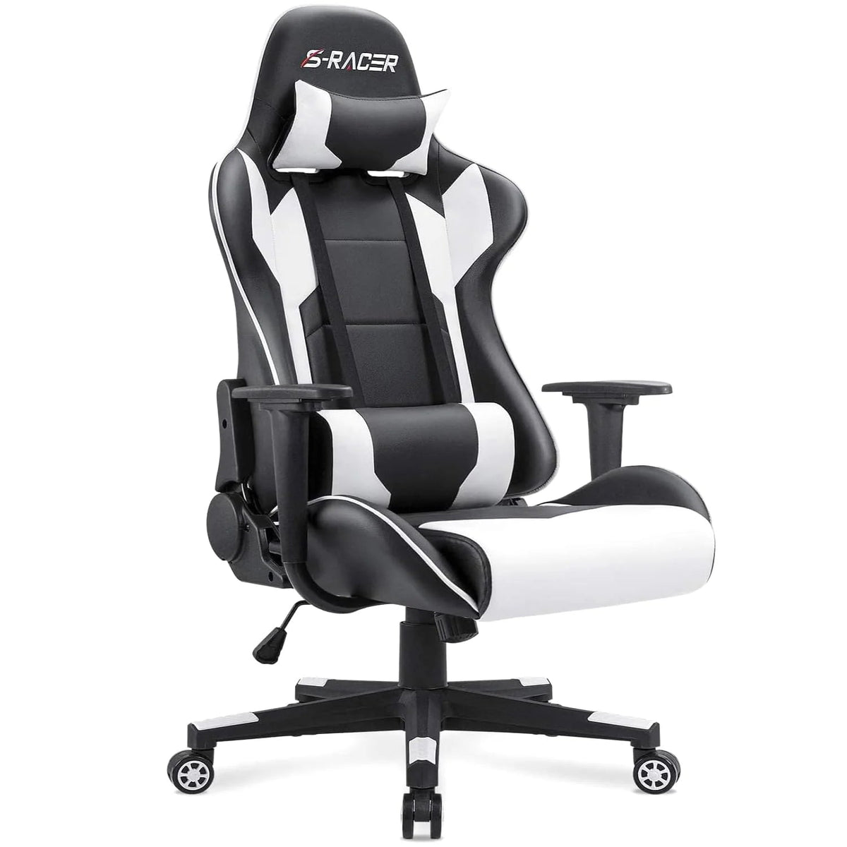 High Back Ergonomic Gaming Chair, Leather Computer Desk Chair for Gaming, Home Office and Work
