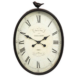 Metal Wall Clock with Bird Design, Decorative Vintage Hanging Clock for Living Room, Bedroom and Home Decor