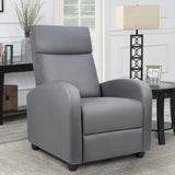 PU Leather Recliner Chair, Single Living Room Sofa Lounge Chair with Reclining Function