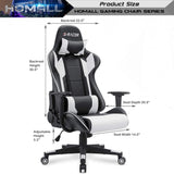 High Back Ergonomic Gaming Chair, Leather Computer Desk Chair for Gaming, Home Office and Work