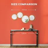 Modern Gold Metal Wall Art with Mirror, Decorative Hanging Wall Sculpture for Living Room, Bedroom and Dining Room