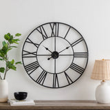 Modern Round Metal Wall Clock, Decorative Circular Hanging Clock for Living Room, Bedroom and Office