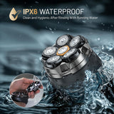 Waterproof Hypoallergenic Head & Face Shaver, Rechargeable Electric Razor for Men’s Scalp and Facial Grooming