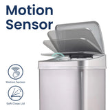 13 Gallon Touchless Motion Sensor Trash Can, Automatic Hands-Free Kitchen Garbage Bin with Sensor Lid