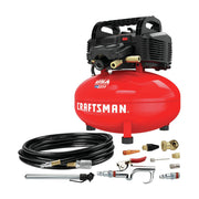 View Craftsman 6 Gallon Pancake Air Compressor, Oil-Free, 150 PSI, Portable with Accessory Kit image 1