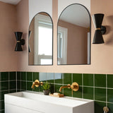 2 Pack 36x24 Inch Arched Bathroom Vanity Mirrors, Wall Mounted Decorative Mirrors for Bathroom and Bedroom