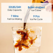 View Self-Cleaning Water Dispenser with Ice Maker, Bottom Load, Black image 4