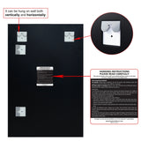 Frameless Beveled Prism Wall Mirror, Clear Square or Rectangular Decorative Mirror for Bathroom, Bedroom and Home Decor