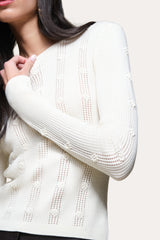 Silk Pointelle Sweater