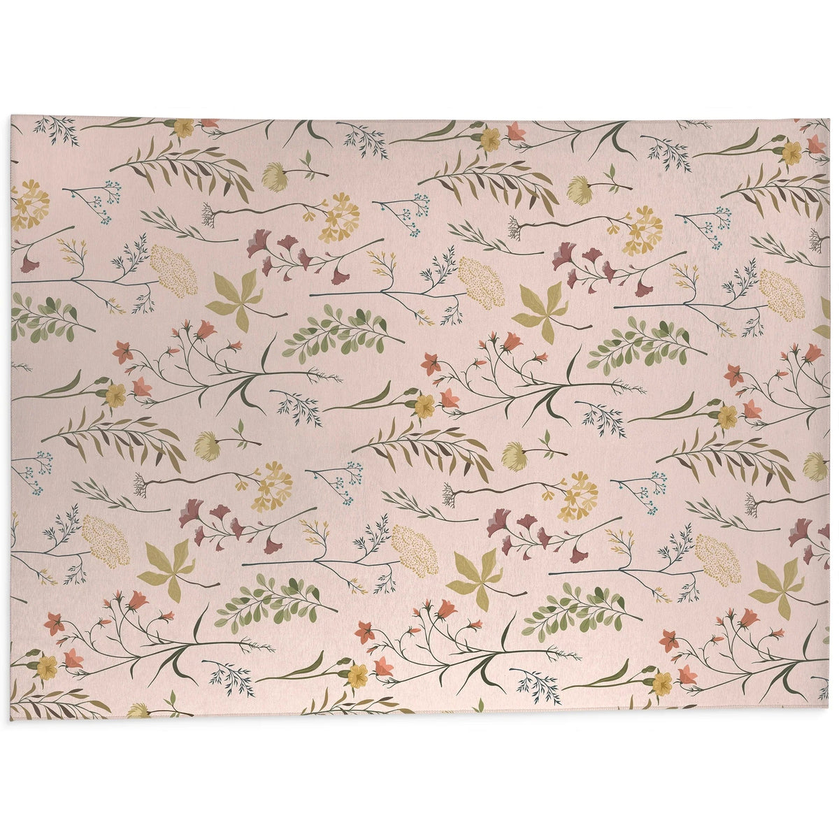 Fall Botanical Floral Kitchen Mat, Decorative Anti Fatigue Non Slip Floor Rug for Kitchen and Home Decor