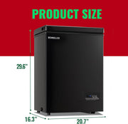 View Chest Freezer 5.0Cubic Feet Deep Freezer Freestanding Freezers with 2 Removable Stainless Steel Basket, Mini Freezer Top Open Door Compact Freezer with Electronic Control 41�� to -15��BLACK image 4