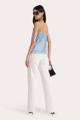 Brooke Silk Charmeuse Lace Trim Cami