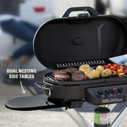 View RoadTrip Portable Stand-Up Propane Grill with 3 Adjustable Burners & Instastart Ignition, 20,000 BTUs of Power for Outdoor Cooking image 5