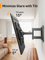 Full Motion TV Wall Mount for 42-85 Inch TVs, Adjustable Swivel Tilt Bracket for Flat Screen Televisions