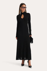 Raven Keyhole Midi Dress