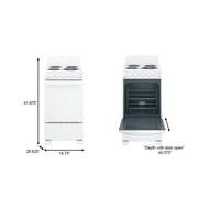 View 20 in. 4 Burner Element Free-Standing Electric Range in White image 3