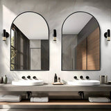 Modern Arch Aluminum Bathroom Wall Mirror, Wall Mounted Vanity Mirror for Bathroom, Bedroom and Home Decor