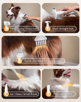 8-in-1 Dog Grooming Vacuum & Dryer, Pet Shedding and Grooming Kit for Hair Removal, Clipping and Drying
