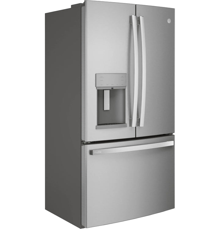 2025 Refrigerador French Door GE Profile Series ENERGY STAR de 27.7 pies cúbicos, resistente a huellas dactilares, con llenado automático manos libres