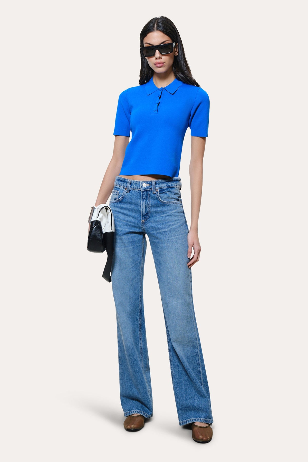 Skylar Milano Sculpt Cropped Polo
