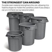 View Yellow Heavy-Duty Trash/Garbage Can, (Pack of 6) image 5