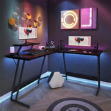 L Shaped Gaming Desk, Corner Computer PC Workstation for Gaming, Home Office and Study