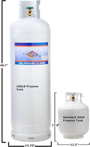 View 100Lb Steel Propane Tank Cylinder with Pol Valve image 3