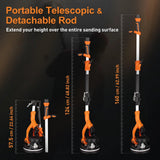 1000W Drywall Sander with Vacuum and LED Light, Electric Wall and Ceiling Sander with Dust Collection