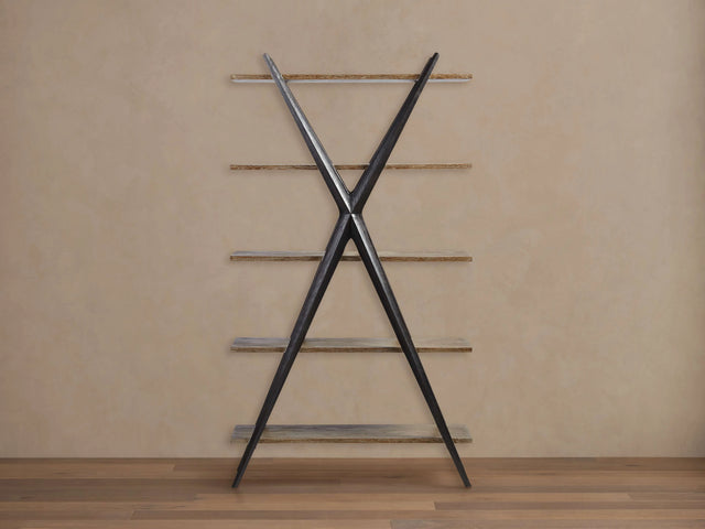Bookcase - Option 10 – LIGHT BURNT OAK pour atelier