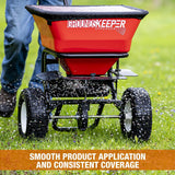 100-Lb. Walk-Behind Push Spreader for Grass Seed, Salt, De-Icer and Fertilizer