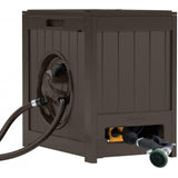 125-Foot Auto-Rewind Water-Powered Garden Hose Reel, Java, 2-Pack