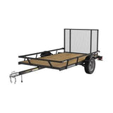 5 x 8 ft. Wood Floor Utility Trailer with Sliding Rail System