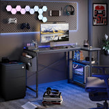 40 Inch L Shaped Computer Desk, Compact Corner Office Desk for Home Office, Study and Small Spaces