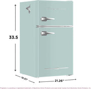 View Frigidaire Retro Mini Fridge with Freezer & Side Bottle Opener-Small 2 Door Refrigerator for Office Bar or College Dorm Room-3.1 Cu Ft �� 19��"D x 20.5" W x 33.5" H image 3