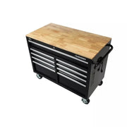 View 2026 Banco de Trabajo Móvil con Caja de Herramientas de 9 Cajones en Negro Brillante - 46 in. de Ancho x 24 in. de Profundidad image 3