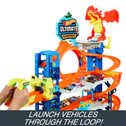 View Hot Wheels City Ultimate Garage Playset with 2 Die-Cast Cars, Storage for 50+ Cars Child Age 4-8 image 5