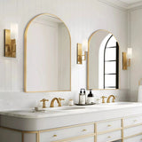 Modern Arch Aluminum Bathroom Wall Mirror, Wall Mounted Vanity Mirror for Bathroom, Bedroom and Home Decor