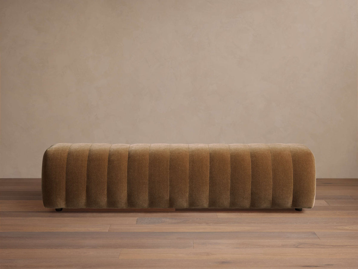Fresno Channel Stitched Bench – QUINCY CAMEL, 71" pour atelier
