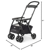 Lightweight Infant Car Seat Caddy Frame Stroller, Portable Baby Carrier Stroller Frame with Easy Fold Design