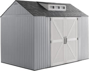 View Rubbermaid Resin Outdoor Storage Shed With Floor (7 x 7 Ft) Weather Resistant Gray Organization for Home/Backyard/Garden Tools/Lawn Mower/Bike Storage/Pool Supplies image 6