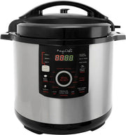 View 12 Quart Digital Pressure Cooker with 15 Preset Options and Glass Lid, Silver image 1