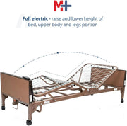 View Fully Electric Hospital Bed Set, Foam Mattress, Half Rails image 3