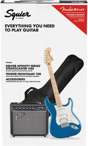 View Squier by Fender Affinity Series Stratocaster Pack, HSS, Maple Fingerboard, Lake Placid Blue image 2