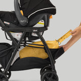 Lightweight Infant Car Seat Caddy Frame Stroller, Portable Baby Carrier Stroller Frame with Easy Fold Design
