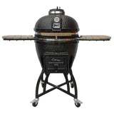 22-Inch Kamado-Style Ceramic Charcoal Grill with Grill Cover