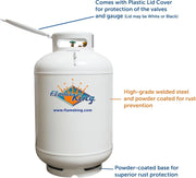 View Flame King 420LB ASME Vertical Propane Tank, White image 3