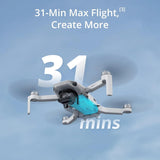 4K UHD Camera Drone Under 249g with 3-Axis Gimbal, 10 km Video Transmission, Auto Return and 31-Min. Flight Time