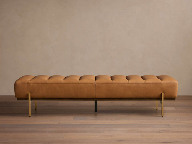 Lansing Leather Bench – DANTE CAMEL pour atelier