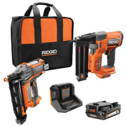 View 18V Brushless Cordless Nailer Combo Kit with Brad & Finish Nailers, Battery & Charger image 1